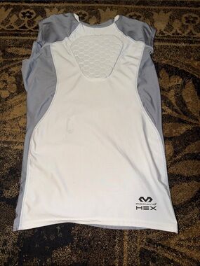 McDavid Chest Protector Youth XL Athletic Shirt in Gray & White